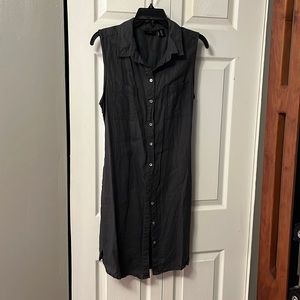 Adrienne Vittadini Linen Shirtdress L
